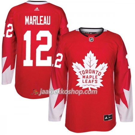 Miehille NHL Toronto Maple Leafs Pelipaita Patrick Marleau 12 Adidas 2017-2018 Rot Alternate Authentic